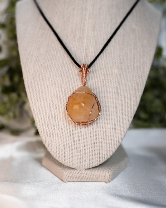 Wire Wrapped Citrine Necklace