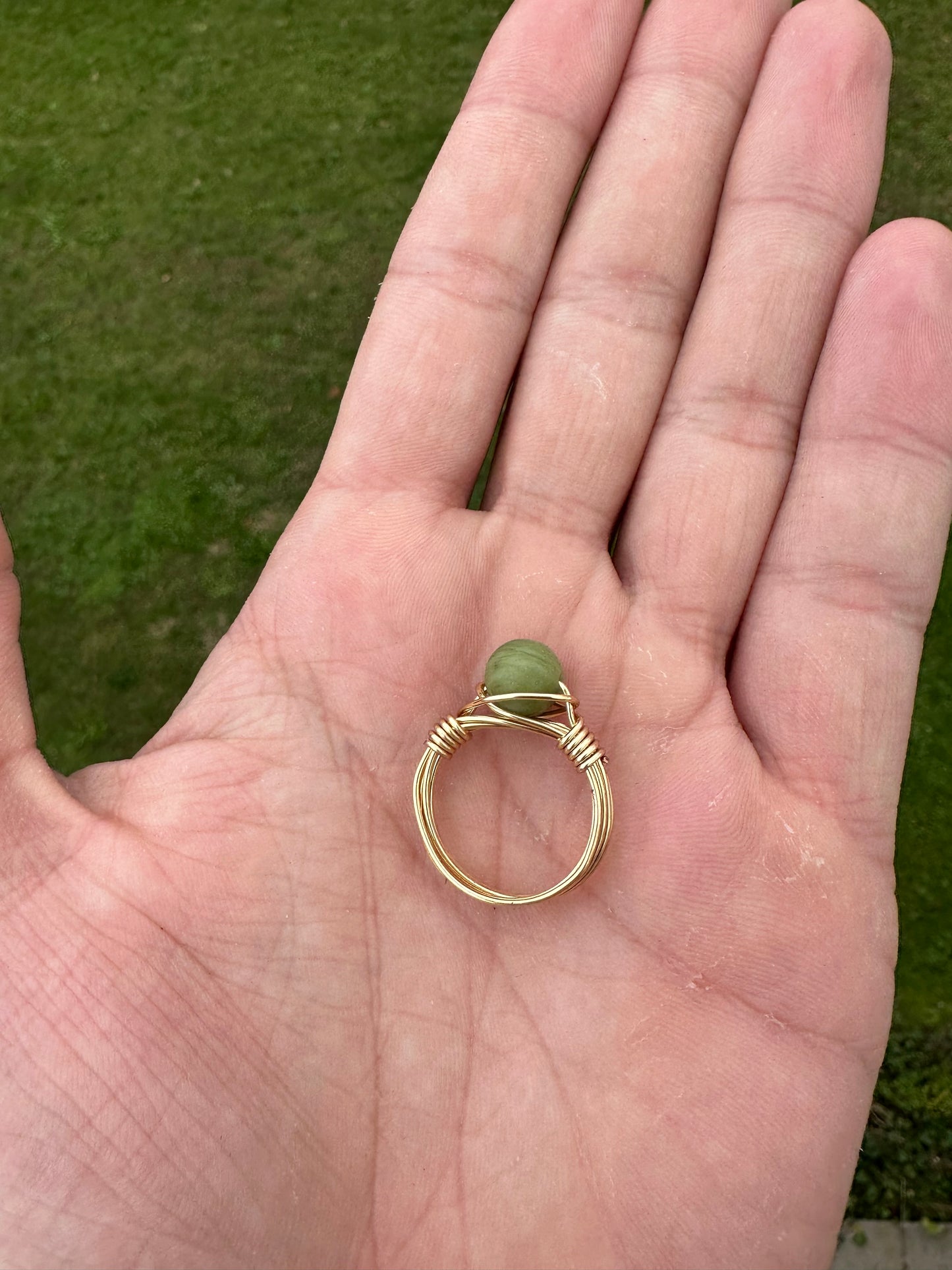 Gold Serpentine Wire Wrapped Ring Size 7.5