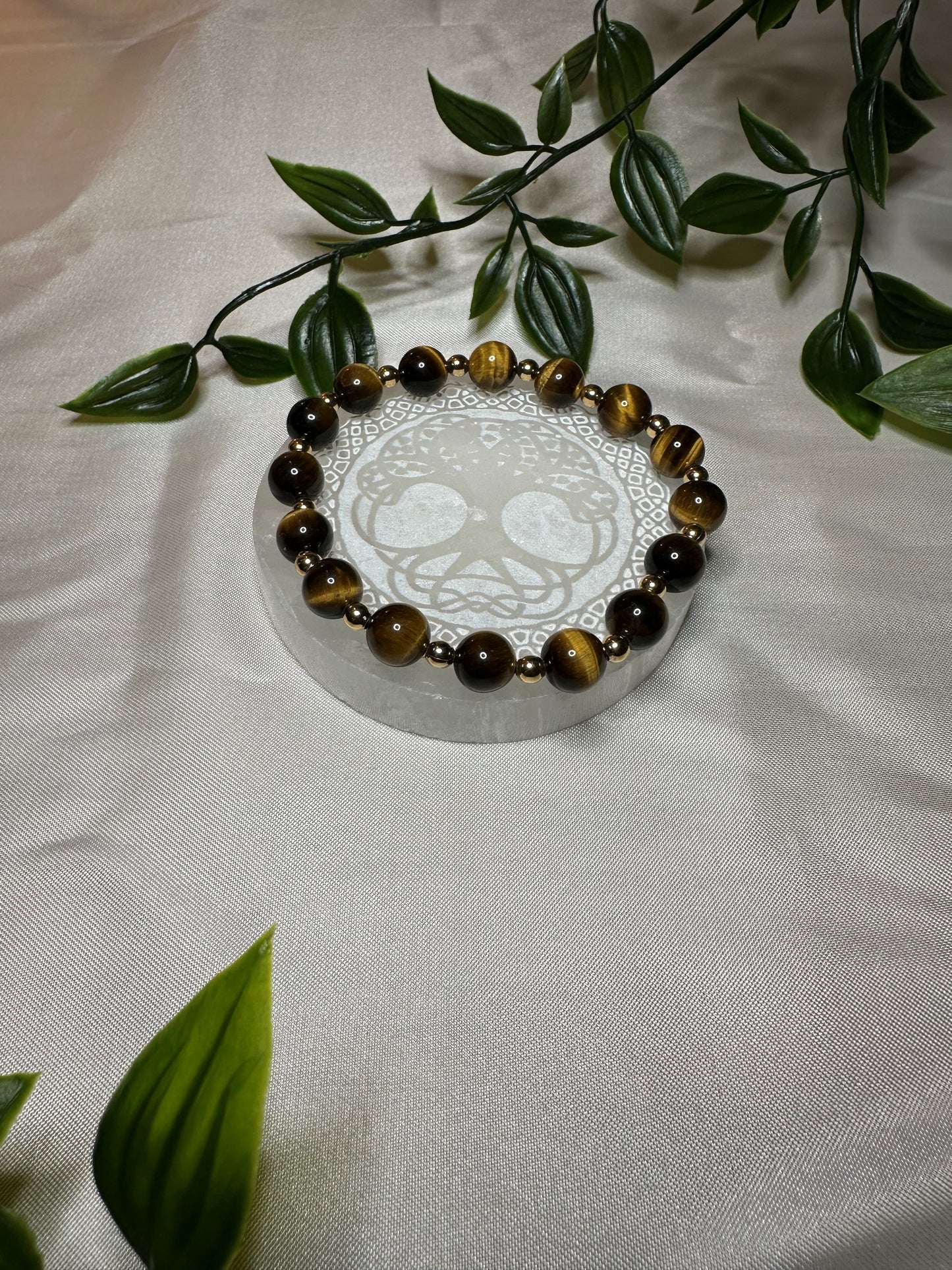 Tigers Eye Bracelet w/ Gold Spacers