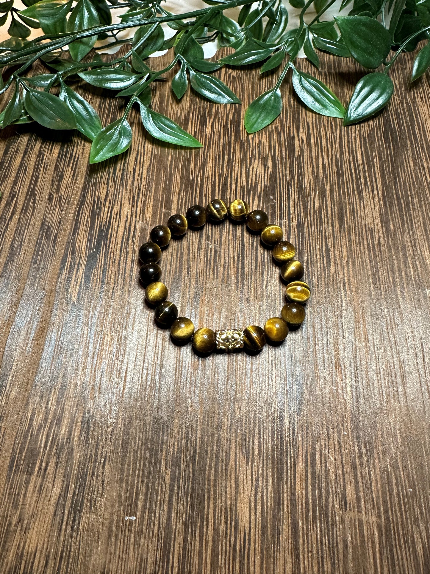 Tigers Eye Bracelet w/ Gold Spacer