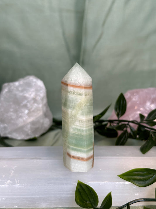 Pistachio Calcite Tower "21D"