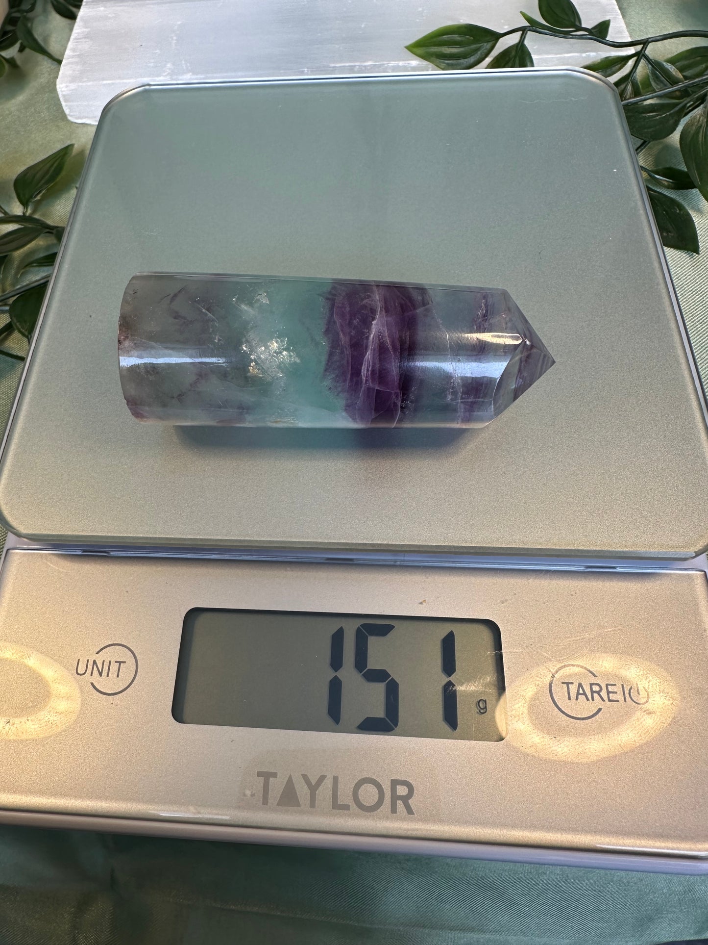 Natural Watermelon Fluorite Tower "33"