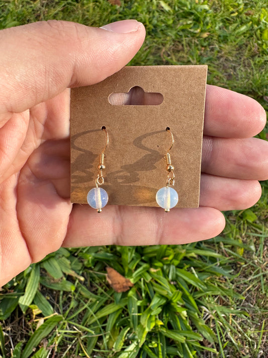 Opalite Sphere Dangle Earrings