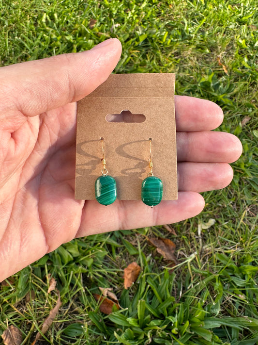 Malachite Dangle Earrings